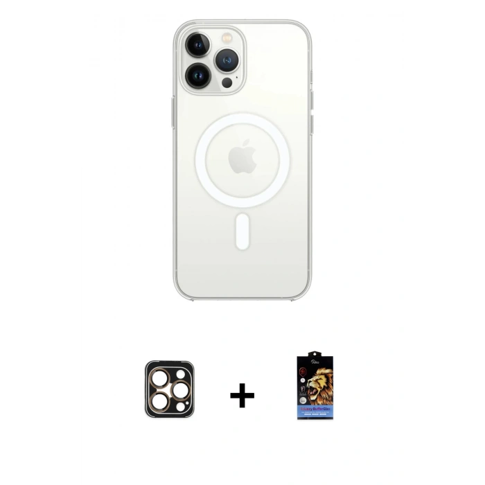 MARSİLYAN™- iPhone 16 Pro Max Kılıf Kutup Klasik Serisi - Siyah Buffer Hayalet Cam Ekran Koruyucu + PVD Metal Kamera Lens - GD