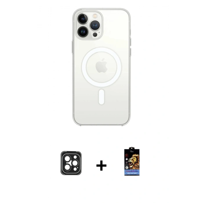 MARSİLYAN™- iPhone 16 Pro Max Kılıf Kutup Klasik Serisi - Siyah Buffer Hayalet Cam Ekran Koruyucu + PVD Metal Kamera Lens - SH