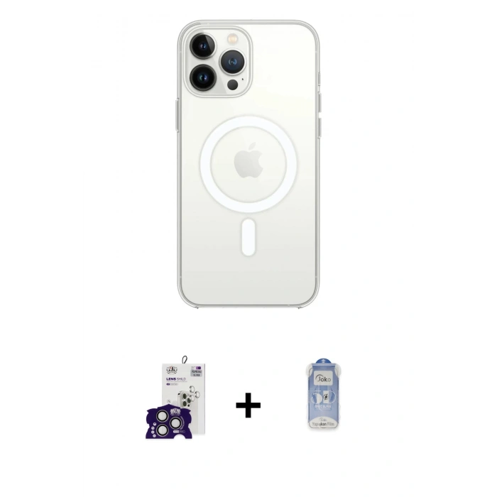 MARSİLYAN™- iPhone 16 Pro Max Kılıf Kutup Klasik Serisi - Siyah Joko Magic 5D Cam + Bilvis Titan Kamera Lens - TMGI