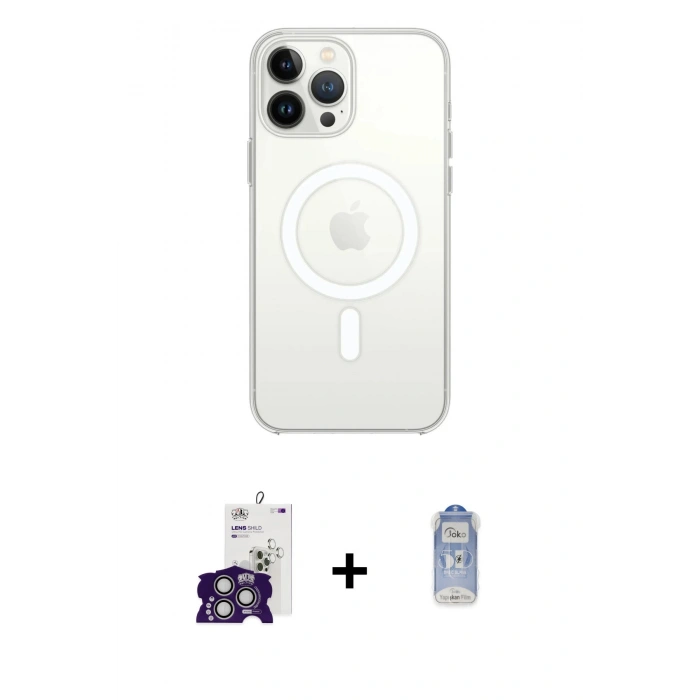 MARSİLYAN™- iPhone 16 Pro Max Kılıf Kutup Klasik Serisi - Siyah Joko Magic 5D Cam + Bilvis Titan Kamera Lens - GS