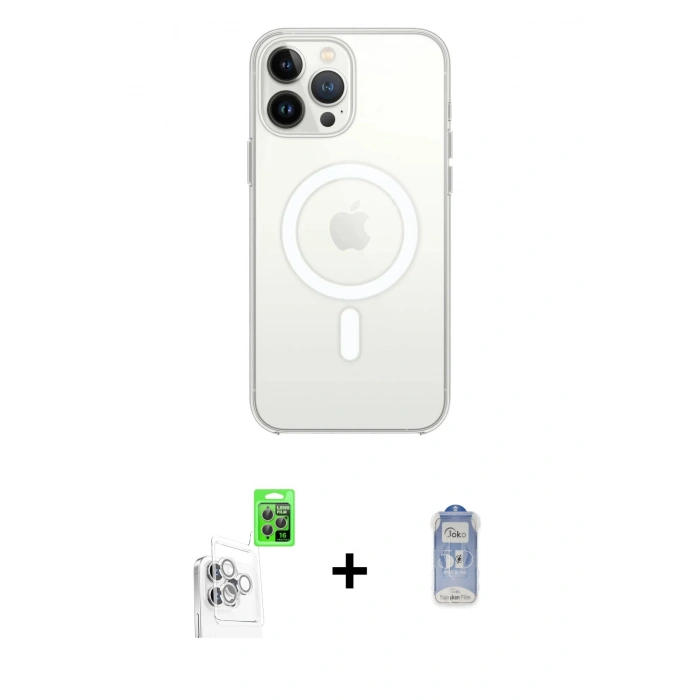 MARSİLYAN™- iPhone 16 Pro Max Kılıf Kutup Klasik Serisi - Siyah Joko Magic 5D Cam + Raze Metal Kamera Lens - BZ