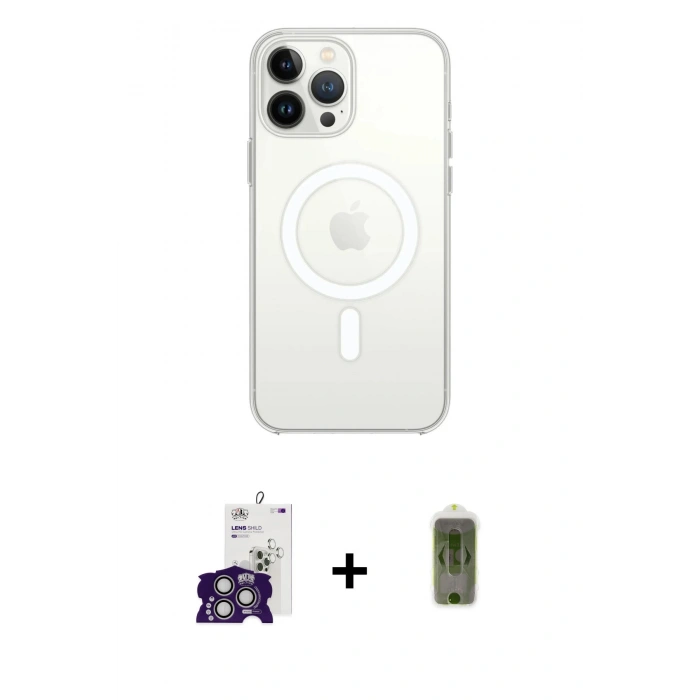 MARSİLYAN™- iPhone 16 Pro Max Kılıf Kutup Klasik Serisi - Siyah Joko Magic 5D Hayalet Cam + Bilvis Titan Kamera Lens - GS
