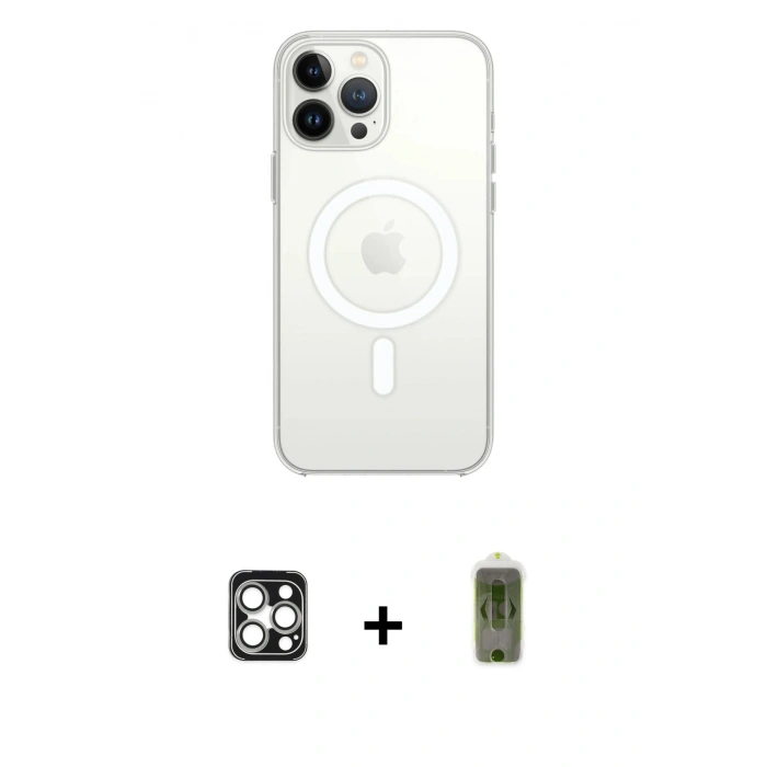 MARSİLYAN™- iPhone 16 Pro Max Kılıf Kutup Klasik Serisi - Siyah Joko Magic 5D Hayalet Cam + PVD Metal Kamera Lens - GS