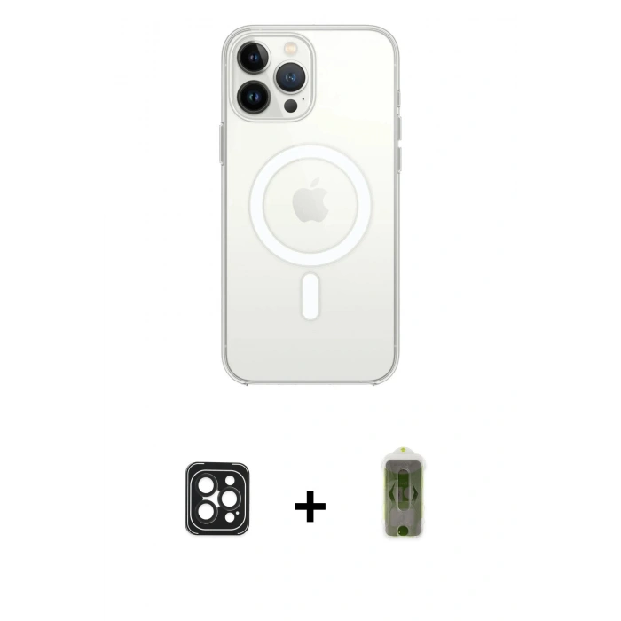 MARSİLYAN™- iPhone 16 Pro Max Kılıf Kutup Klasik Serisi - Siyah Joko Magic 5D Hayalet Cam + PVD Metal Kamera Lens - SH