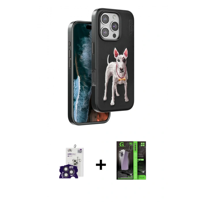 MARSİLYAN™- iPhone 16 Pro Max Kılıf Nova Form Koleksiyonu - Şeffaf 360 Full Body Arka Koruyucu + Bilvis Titan Kamera Lens - TMGI