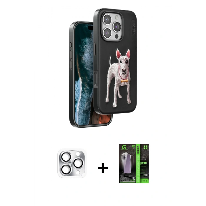 MARSİLYAN™- iPhone 16 Pro Max Kılıf Nova Form Koleksiyonu - Şeffaf 360 Full Body Arka Koruyucu + Pers Alüminyum Kamera Lens - GS