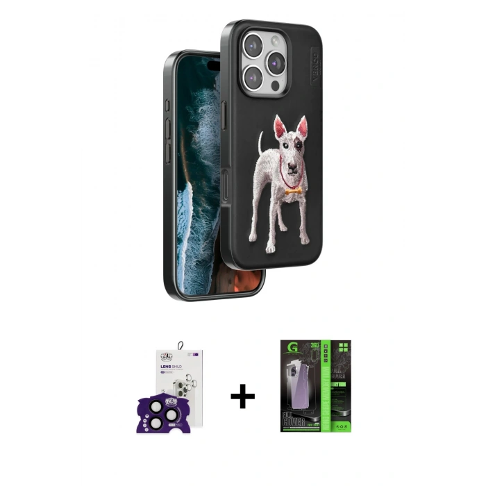 MARSİLYAN™- iPhone 16 Pro Max Kılıf Nova Form Koleksiyonu - Şeffaf 360 Full Body Arka Koruyucu + Bilvis Titan Kamera Lens - SH