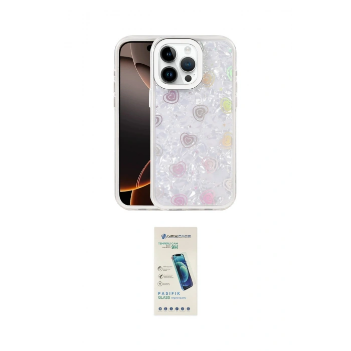 MARSİLYAN™- iPhone 16 Pro Max Kılıf Odak Prime - Şeffaf Pasifik Cam Ekran Koruyucu