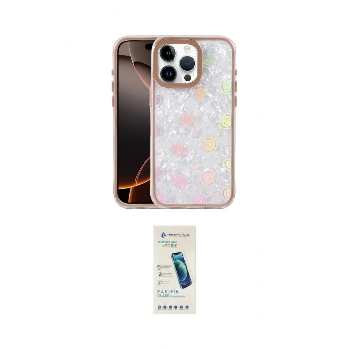 MARSİLYAN™- iPhone 16 Pro Max Kılıf Odak Prime - Şeffaf Pasifik Cam Ekran Koruyucu