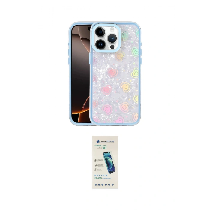 MARSİLYAN™- iPhone 16 Pro Max Kılıf Odak Prime - Şeffaf Pasifik Cam Ekran Koruyucu