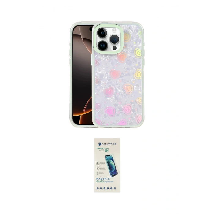 MARSİLYAN™- iPhone 16 Pro Max Kılıf Odak Prime - Şeffaf Pasifik Cam Ekran Koruyucu