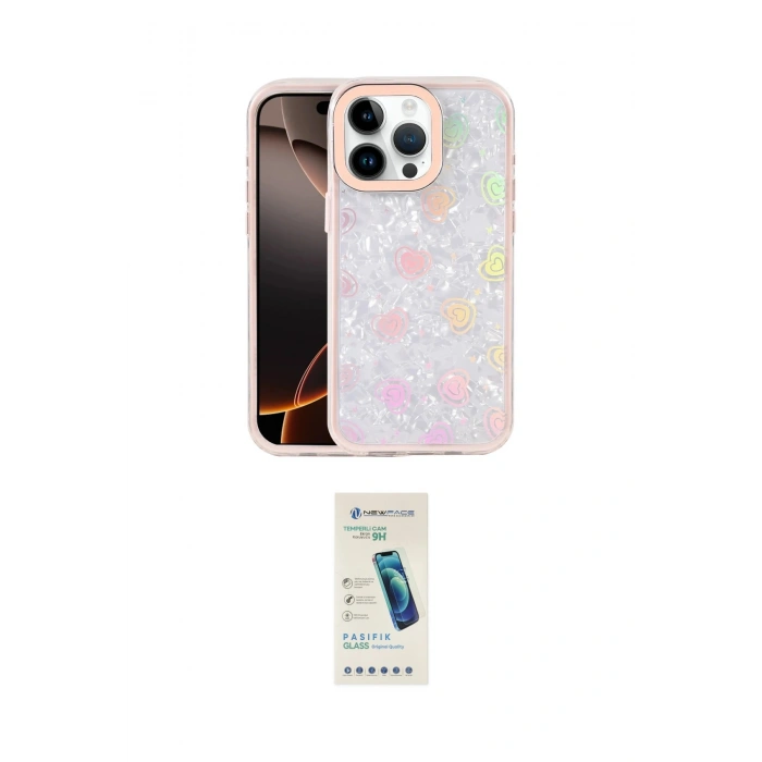MARSİLYAN™- iPhone 16 Pro Max Kılıf Odak Prime - Şeffaf Pasifik Cam Ekran Koruyucu