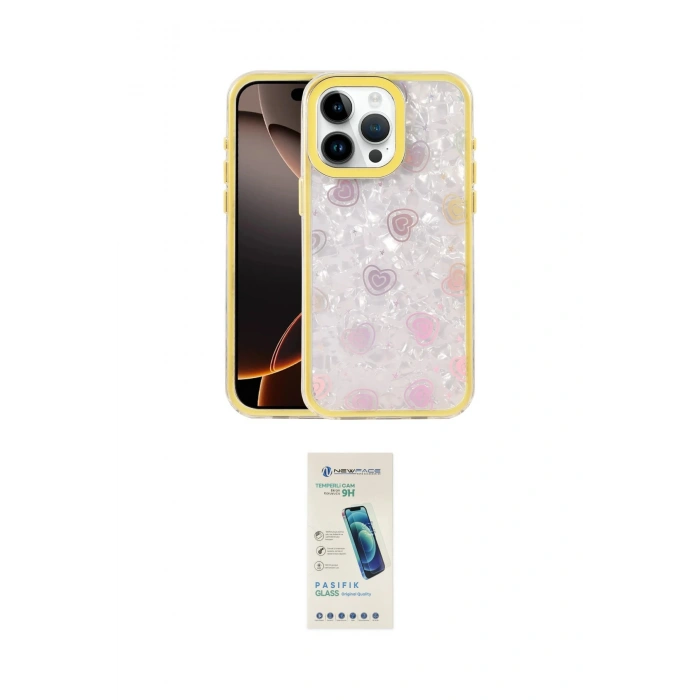 MARSİLYAN™- iPhone 16 Pro Max Kılıf Odak Prime - Şeffaf Pasifik Cam Ekran Koruyucu