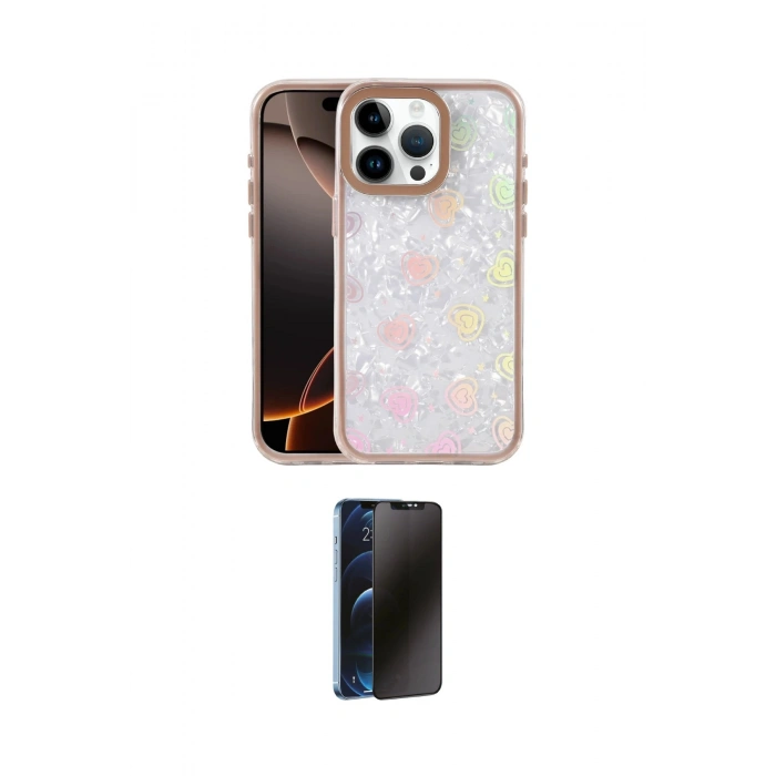 MARSİLYAN™- iPhone 16 Pro Max Kılıf Odak Prime - Siyah 3D Antistatik Hayalet Cam Ekran Koruyucu