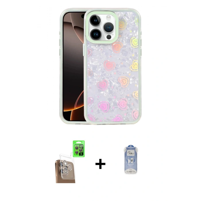 MARSİLYAN™- iPhone 16 Pro Max Kılıf Odak Prime - Siyah Joko Magic 5D Cam + Raze Metal Kamera Lens - CLTM