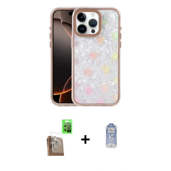 MARSİLYAN™- iPhone 16 Pro Max Kılıf Odak Prime - Siyah Joko Magic 5D Cam + Raze Metal Kamera Lens - CLTM