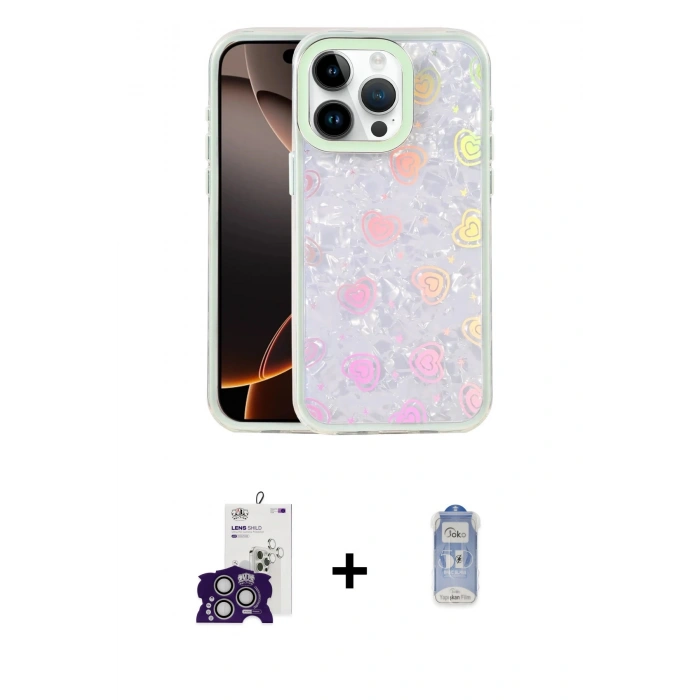 MARSİLYAN™- iPhone 16 Pro Max Kılıf Odak Prime - Siyah Joko Magic 5D Cam + Bilvis Titan Kamera Lens - GS