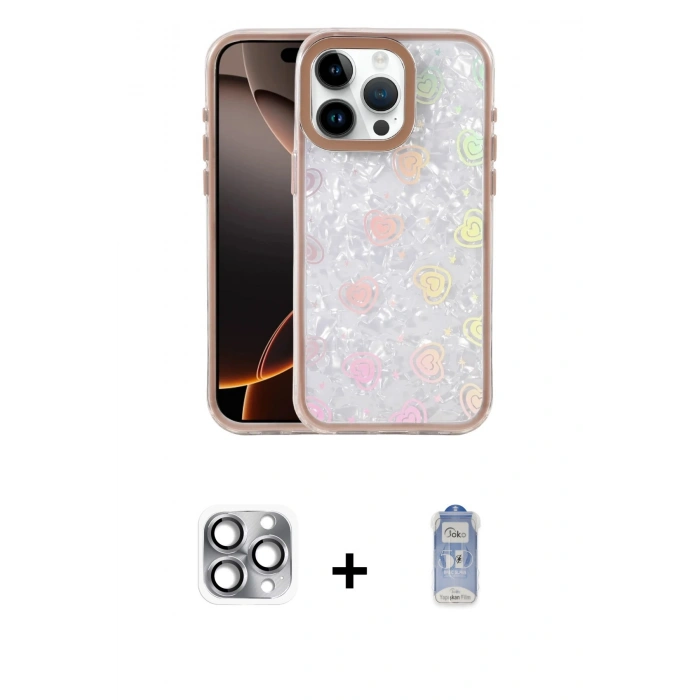 MARSİLYAN™- iPhone 16 Pro Max Kılıf Odak Prime - Siyah Joko Magic 5D Cam + Pers Alüminyum Kamera Lens - GI