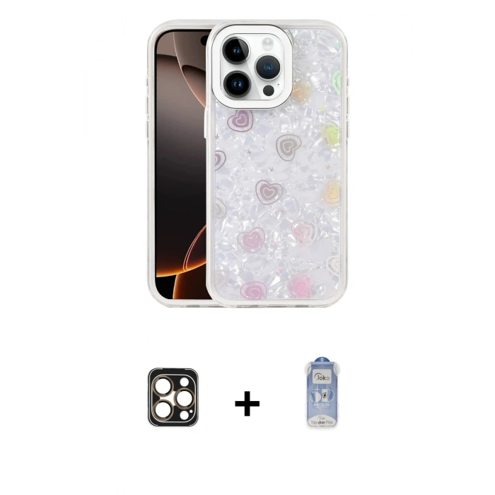 MARSİLYAN™- iPhone 16 Pro Max Kılıf Odak Prime - Siyah Joko Magic 5D Cam + PVD Metal Kamera Lens - GD