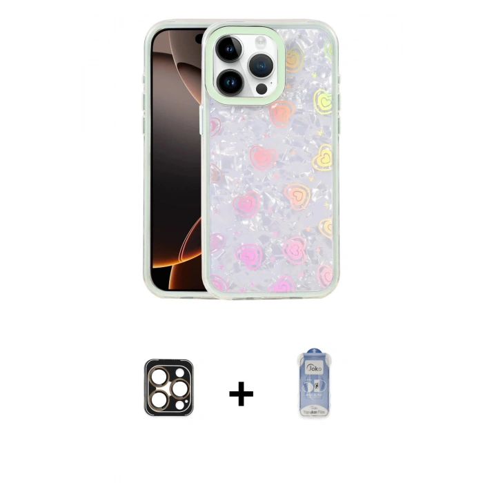 MARSİLYAN™- iPhone 16 Pro Max Kılıf Odak Prime - Siyah Joko Magic 5D Cam + PVD Metal Kamera Lens - GD