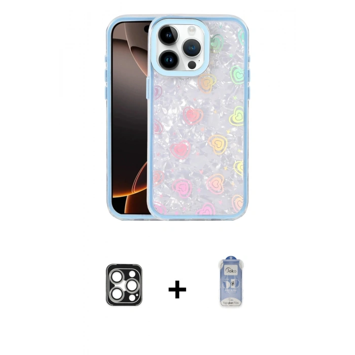MARSİLYAN™- iPhone 16 Pro Max Kılıf Odak Prime - Siyah Joko Magic 5D Cam + PVD Metal Kamera Lens - GS