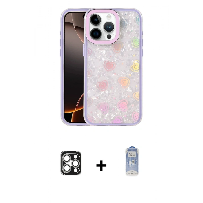 MARSİLYAN™- iPhone 16 Pro Max Kılıf Odak Prime - Siyah Joko Magic 5D Cam + PVD Metal Kamera Lens - GS