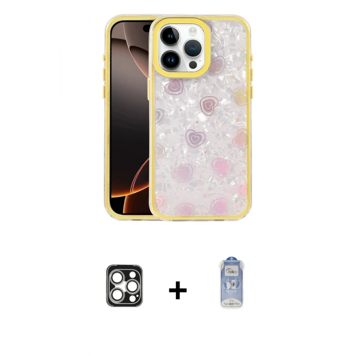 MARSİLYAN™- iPhone 16 Pro Max Kılıf Odak Prime - Siyah Joko Magic 5D Cam + PVD Metal Kamera Lens - GS