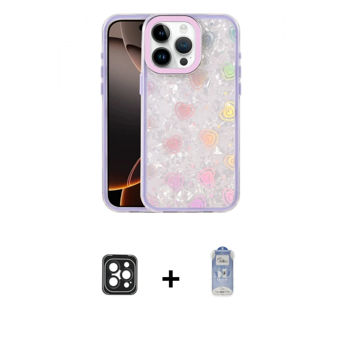 MARSİLYAN™- iPhone 16 Pro Max Kılıf Odak Prime - Siyah Joko Magic 5D Cam + PVD Metal Kamera Lens - SH