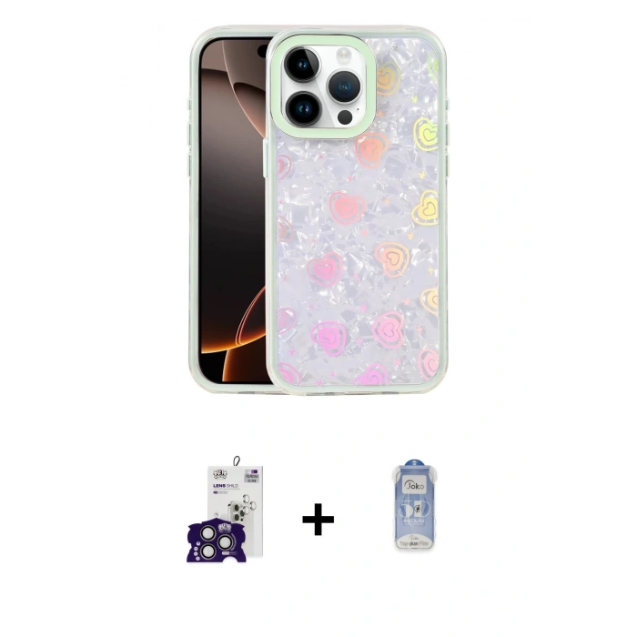 MARSİLYAN™- iPhone 16 Pro Max Kılıf Odak Prime - Siyah Joko Magic 5D Cam + Bilvis Titan Kamera Lens - TMGI
