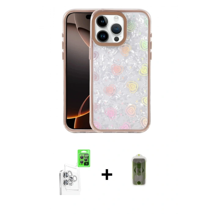 MARSİLYAN™- iPhone 16 Pro Max Kılıf Odak Prime - Siyah Joko Magic 5D Hayalet Cam + Raze Metal Kamera Lens - BZ