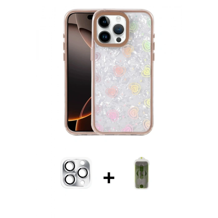 MARSİLYAN™- iPhone 16 Pro Max Kılıf Odak Prime - Siyah Joko Magic 5D Hayalet Cam + Pers Alüminyum Kamera Lens - GS