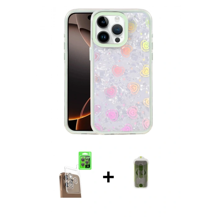 MARSİLYAN™- iPhone 16 Pro Max Kılıf Odak Prime - Siyah Joko Magic 5D Hayalet Cam + Raze Metal Kamera Lens - CLTM