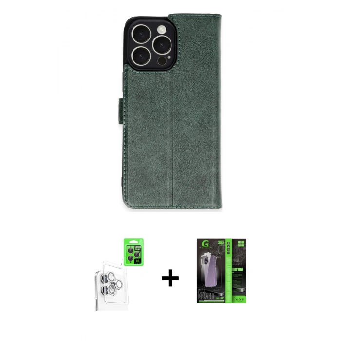 MARSİLYAN™- iPhone 16 Pro Max Kılıf Siluet Işık Serisi - Şeffaf 360 Full Body Arka Koruyucu + Raze Metal Kamera Lens - BZ
