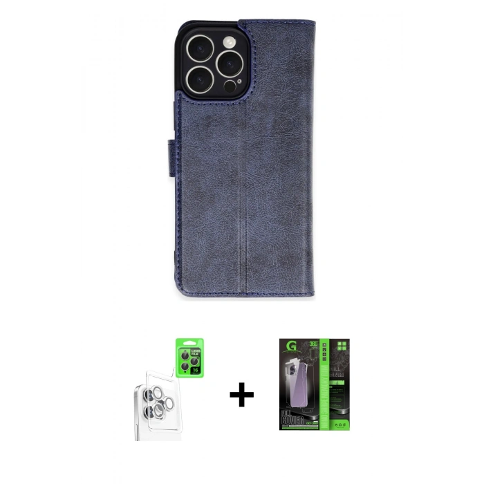 MARSİLYAN™- iPhone 16 Pro Max Kılıf Siluet Işık Serisi - Şeffaf 360 Full Body Arka Koruyucu + Raze Metal Kamera Lens - BZ