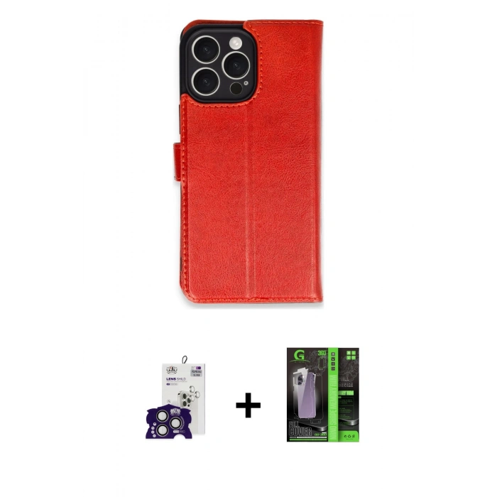 MARSİLYAN™- iPhone 16 Pro Max Kılıf Siluet Işık Serisi - Şeffaf 360 Full Body Arka Koruyucu + Bilvis Titan Kamera Lens - TMGI