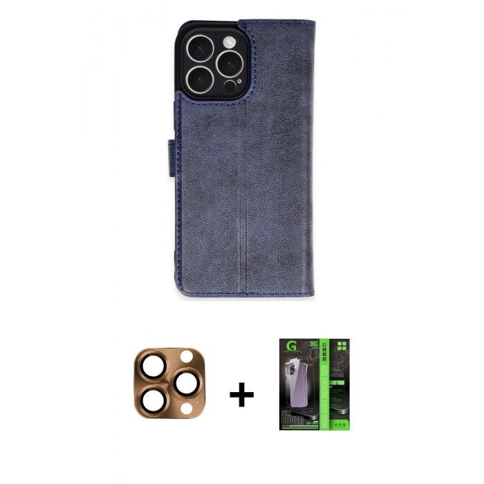 MARSİLYAN™- iPhone 16 Pro Max Kılıf Siluet Işık Serisi - Şeffaf 360 Full Body Arka Koruyucu + Pers Alüminyum Kamera Lens - CLTM