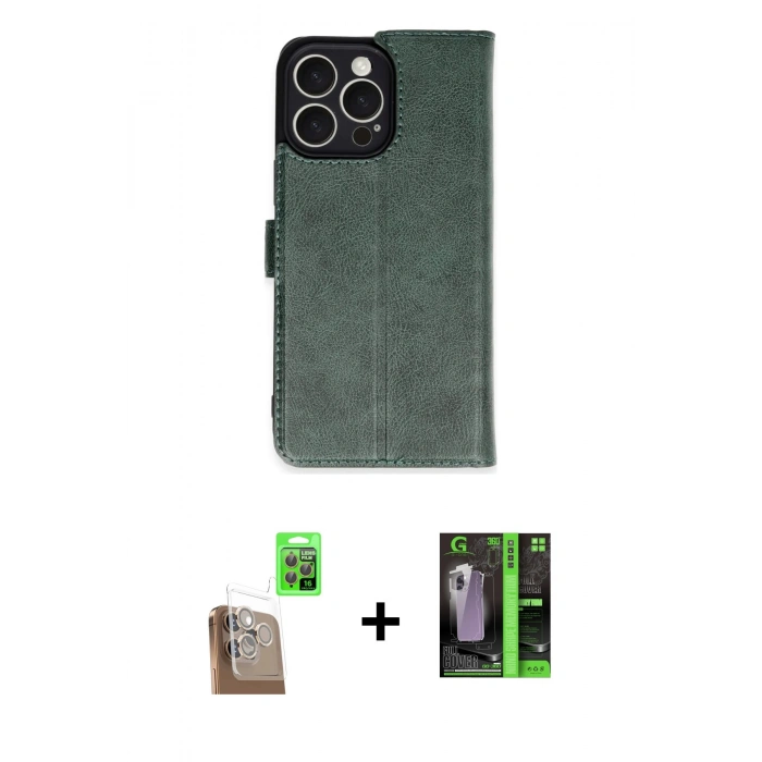 MARSİLYAN™- iPhone 16 Pro Max Kılıf Siluet Işık Serisi - Şeffaf 360 Full Body Arka Koruyucu + Raze Metal Kamera Lens - CLTM