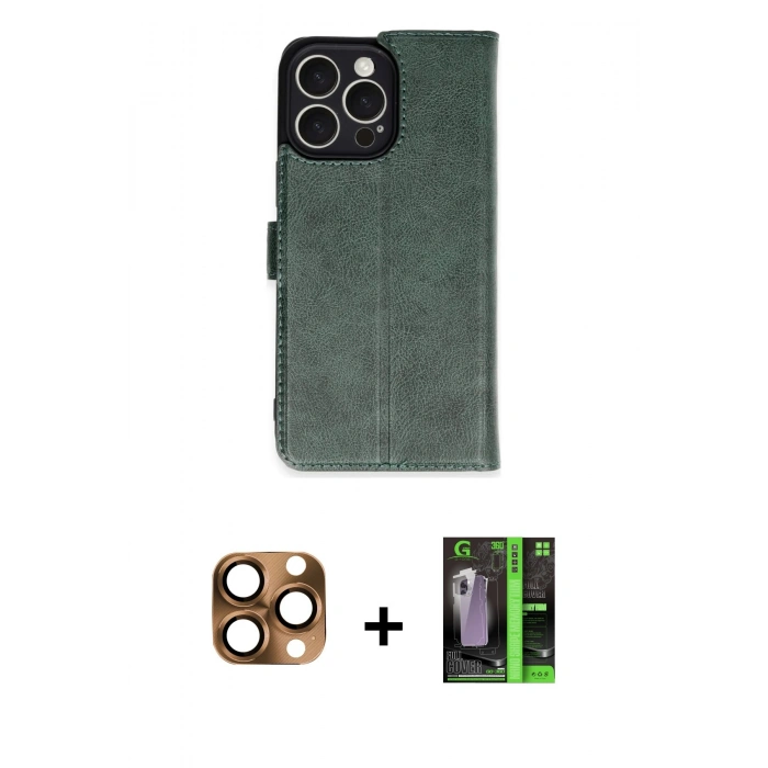 MARSİLYAN™- iPhone 16 Pro Max Kılıf Siluet Işık Serisi - Şeffaf 360 Full Body Arka Koruyucu + Pers Alüminyum Kamera Lens - CLTM