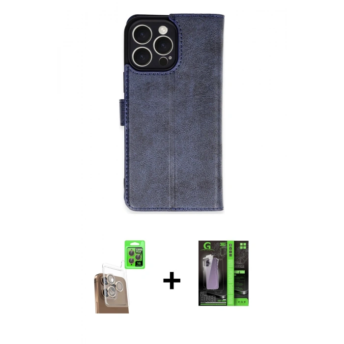 MARSİLYAN™- iPhone 16 Pro Max Kılıf Siluet Işık Serisi - Şeffaf 360 Full Body Arka Koruyucu + Raze Metal Kamera Lens - CLTM