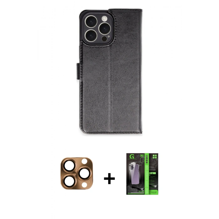 MARSİLYAN™- iPhone 16 Pro Max Kılıf Siluet Işık Serisi - Şeffaf 360 Full Body Arka Koruyucu + Pers Alüminyum Kamera Lens - CLTM