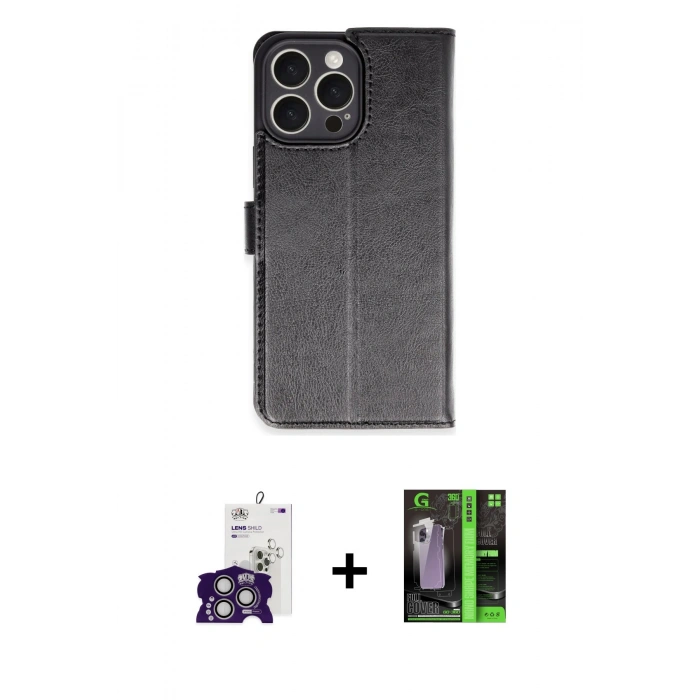 MARSİLYAN™- iPhone 16 Pro Max Kılıf Siluet Işık Serisi - Şeffaf 360 Full Body Arka Koruyucu + Gümüş Bilvis Titan Kamera Lens