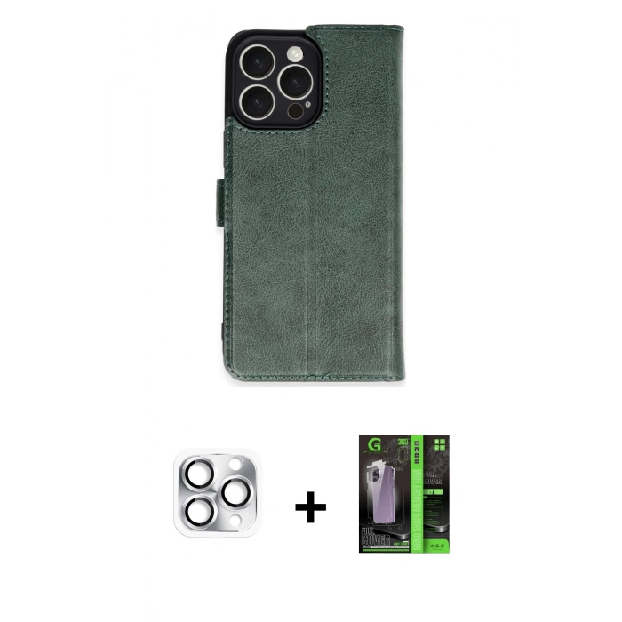MARSİLYAN™- iPhone 16 Pro Max Kılıf Siluet Işık Serisi - Şeffaf 360 Full Body Arka Koruyucu + Gümüş Pers Alüminyum Kamera Lens