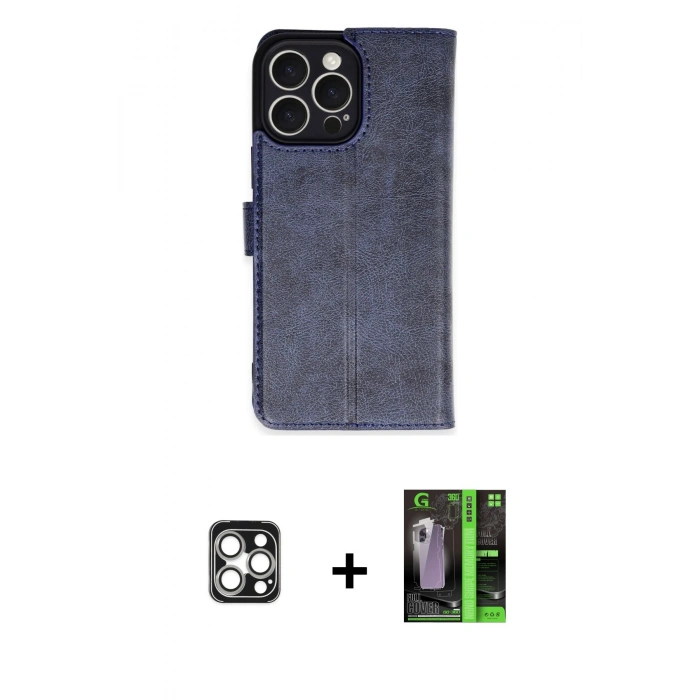 MARSİLYAN™- iPhone 16 Pro Max Kılıf Siluet Işık Serisi - Şeffaf 360 Full Body Arka Koruyucu + Gümüş PVD Metal Kamera Lens