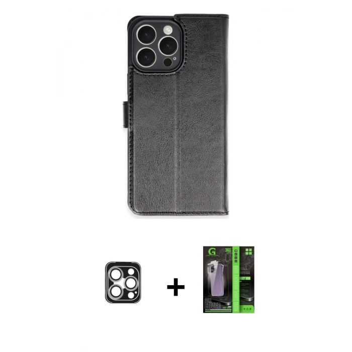 MARSİLYAN™- iPhone 16 Pro Max Kılıf Siluet Işık Serisi - Şeffaf 360 Full Body Arka Koruyucu + Gümüş PVD Metal Kamera Lens