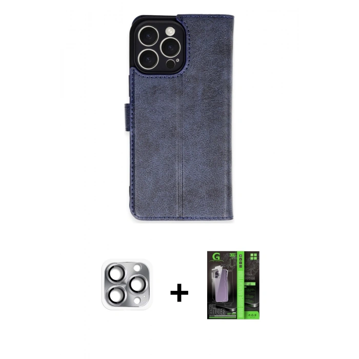 MARSİLYAN™- iPhone 16 Pro Max Kılıf Siluet Işık Serisi - Şeffaf 360 Full Body Arka Koruyucu + Pers Alüminyum Kamera Lens - GI