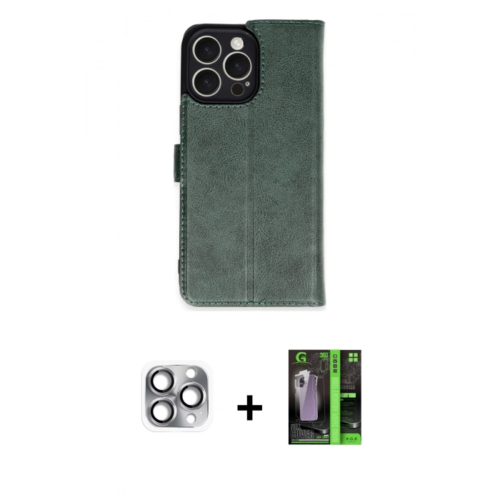 MARSİLYAN™- iPhone 16 Pro Max Kılıf Siluet Işık Serisi - Şeffaf 360 Full Body Arka Koruyucu + Pers Alüminyum Kamera Lens - GI