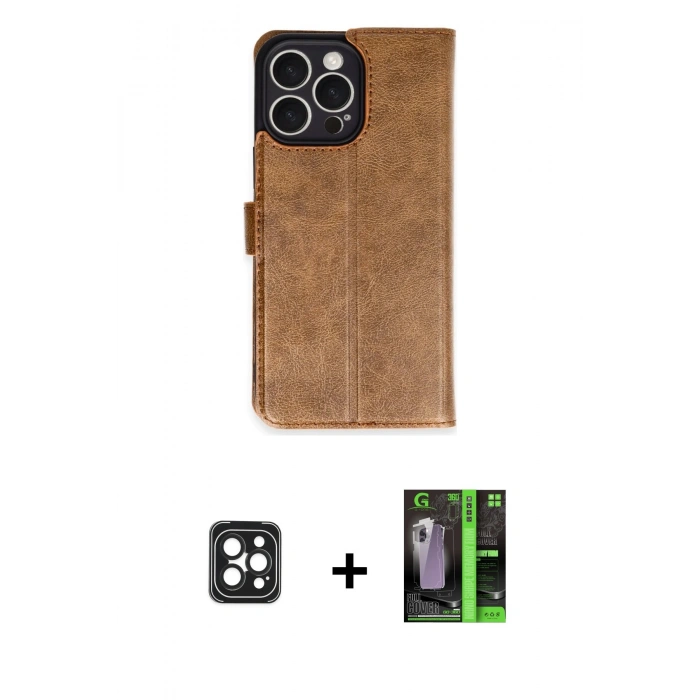 MARSİLYAN™- iPhone 16 Pro Max Kılıf Siluet Işık Serisi - Şeffaf 360 Full Body Arka Koruyucu + PVD Metal Kamera Lens - SH