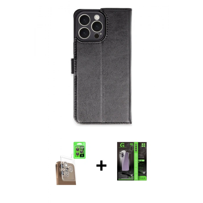 MARSİLYAN™- iPhone 16 Pro Max Kılıf Siluet Işık Serisi - Şeffaf 360 Full Body Arka Koruyucu + Raze Metal Kamera Lens - CLTM