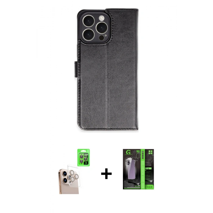 MARSİLYAN™- iPhone 16 Pro Max Kılıf Siluet Işık Serisi - Şeffaf 360 Full Body Arka Koruyucu + Raze Metal Kamera Lens - NLGY