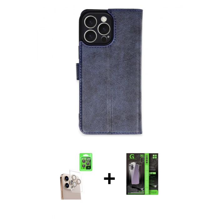 MARSİLYAN™- iPhone 16 Pro Max Kılıf Siluet Işık Serisi - Şeffaf 360 Full Body Arka Koruyucu + Raze Metal Kamera Lens - NLGY